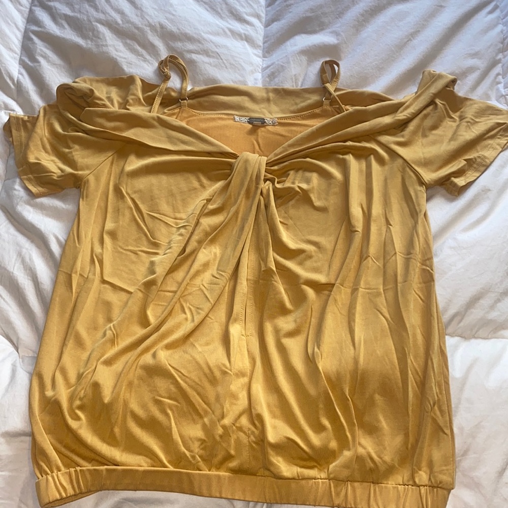 Mustard yellow blouse